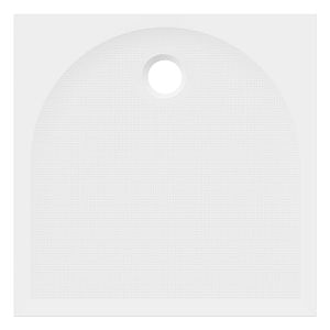 Cadita dus GoodHome Cavally, patrata, compozit, 70 x 70 x 3 cm, alb