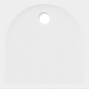 Cadita dus GOODHOME Cavally, patrata, compozit pe baza de rasina, 80 x 80 x 3 cm, alb