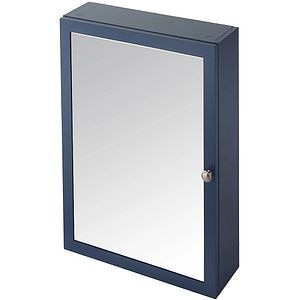 Dulap baie cu oglinda GOODHOME, 50 x 15 x 70 cm, albastru