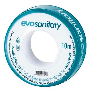 Banda teflon, 10 m x 12 mm • Evosanitary