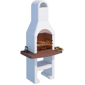 Gratar ciment refractar LINEA Limone, 90 x 58 x 191 cm, gri