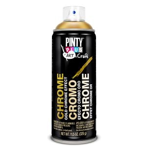Vopsea spray efect crom auriu, 400 ml • Pintyplus Art&Craft