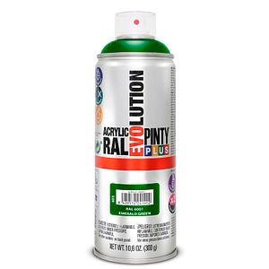 Vopsea spray acrilica, verde smarald RAL 6001, 400 ml • Pintyplus Evolution