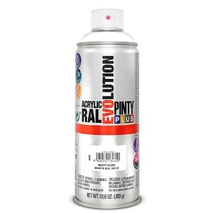 Vopsea spray acrilica, alb pur mat RAL 9010, 400 ml • Pintyplus Evolution