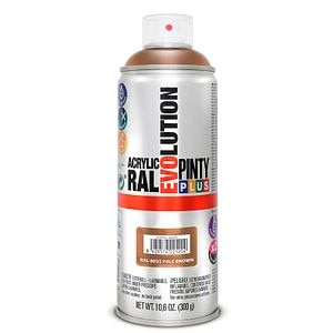 Vopsea spray acrilica, maro pal RAL 8025, 400 ml • Pintyplus Evolution