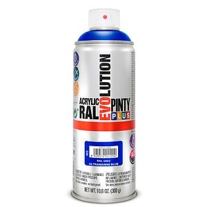 Vopsea spray acrilica, albastru ultramarin RAL 5002, 400 ml • Pintyplus Evolution