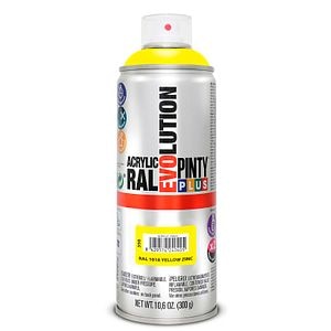 Vopsea spray acrilica, galben zinc RAL 1018, 400 ml • Pintyplus Evolution