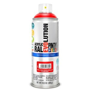 Vopsea spray acrilica pe baza de apa, rosu flacara RAL 3000, 400 ml • Pintyplus Evolution