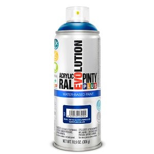 Vopsea spray acrilica pe baza de apa, albastru gentian RAL 5010, 400 ml • Pintyplus Evolution