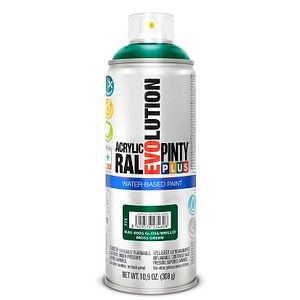 Vopsea spray acrilica pe baza de apa, verde muschi RAL 6005, 400 ml • Pintyplus Evolution