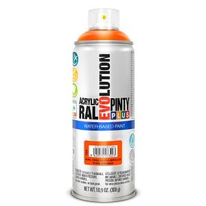 Vopsea spray acrilica pe baza de apa, portocaliu pur RAL 2004, 400 ml • Pintyplus Evolution