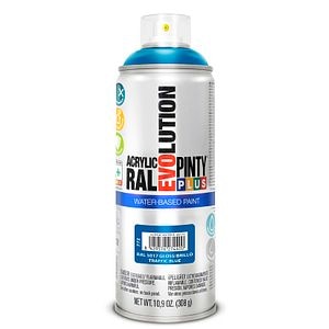 Vopsea spray acrilica pe baza de apa, trafic albastru RAL 5017, 400 ml • Pintyplus Evolution