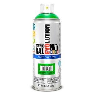 Vopsea spray acrilica pe baza de apa, galben verde RAL 6018, 400 ml • Pintyplus Evolution