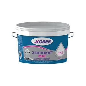 Vopsea lavabila Kober Zertifikat, alb, 3 L, Interior