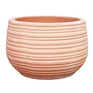 Ghiveci din teracota, natur, forma rotunda, 26 cm diametru • Verve