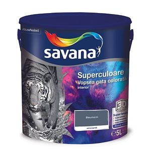 Vopsea lavabila Savana Superculoare, bleumarin, 5 L, Interior