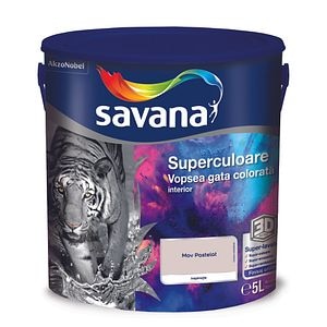 Vopsea lavabila Savana Superculoare, mov, 5 L, Interior
