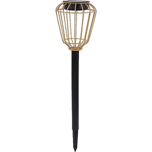 LAMPA SOLARA RATTAN METAL NEAGRA