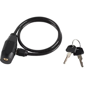 Antifurt otel bicicleta SMITH AND LOCKE, invelis PVC, 60 x 600mm, cheie, negru