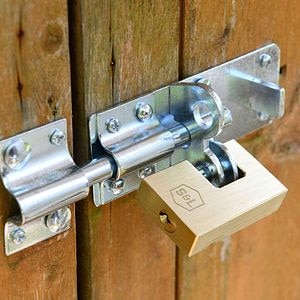 Lacat SMITH AND LOCKE rectangular, alama, 60mm, auriu