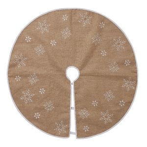 Husa suport brad, model fulgi de nea, 99 cm, maro