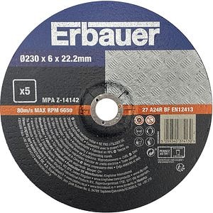 Disc polizor ERBAUER, metal, 230mm, 5 bucati