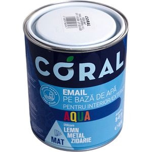 Email Coral Aqua, pe baza de apa, alb boreal, 0.6 l