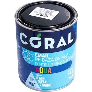Email Coral Aqua, pe baza de apa, negru, 0.6 l