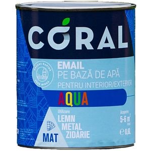 Email pe baza de apa CORAL Aqua, Crem Latte, 0.6L