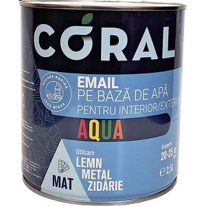 Email Coral Aqua, pe baza de apa, mov, 2.5 l