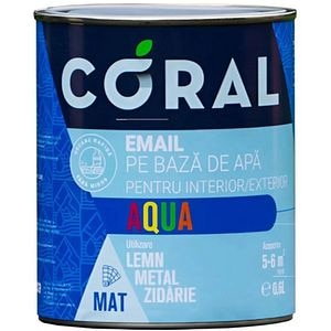 Email pe baza de apa CORAL Aqua, galben solar, 0.6L