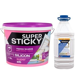 Vopsea lavabila exterior 15 L + amorsa 4 L  Sticky