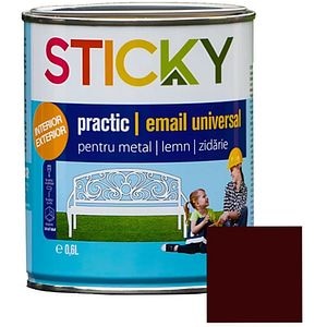 Vopsea Alchidica Sticky 11135, 0.6 l, maro