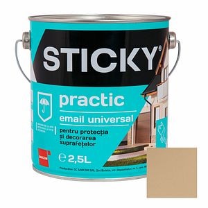 Vopsea Alchidica, Crem, 2.5L   Sticky Practic
