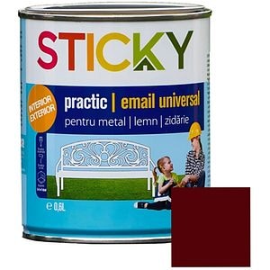 Vopsea Alchidica Sticky 11203, 0.6 l, rosu oxid