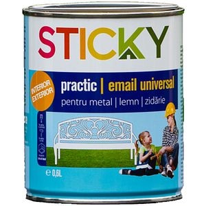 Vopsea Alchidica, Rosu, 0.6L   Sticky Practic