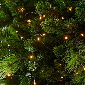 Instalatie Craciun interior, 50 LED-uri, negru, lumina alb calda