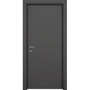 Usa de interior  antracit, dreapta, mdf, 202.3 x 76.6 cm, toc inclus • Yildiz