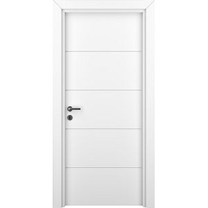 Usa de interior fara geam, alb, dreapta, mdf, 202.3 x 76.6 cm, toc inclus • Yildiz