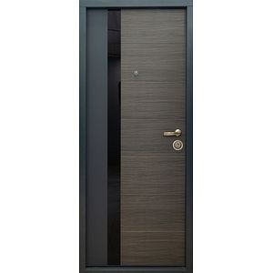 Usa de intrare pentru apartament, metalica, antracit, fara geam, stanga, 202 x 86 cm • Bella Casa Chicago 114