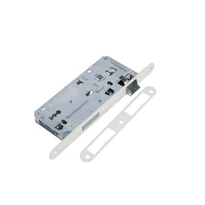 Broasca ingropata, otel, usi de interior din lemn, alb, backset 43 mm, interax 90 mm  Yale