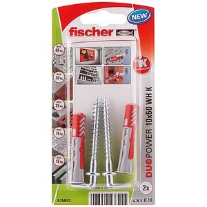 Set de 2 dibluri duopower 10 x 50 cu holsurub in vinclu cromat • Fischer