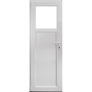 Usa termopan PVC exterior, batanta, cu geam, 4 C, 1/3, alb, dreapta, simpla deschidere, 88 x 195 cm • Aplast