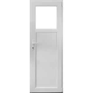 Usa termopan PVC exterior, batanta, cu geam, 4 C, 1/3, alb, stanga, simpla deschidere, 88 x 195 cm • Aplast