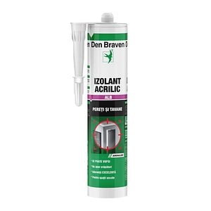 Izolant acrilic Pentru Parchet/Lemn, Alb, Aplicare Pistol, 280 Ml  Den Braven Diy 