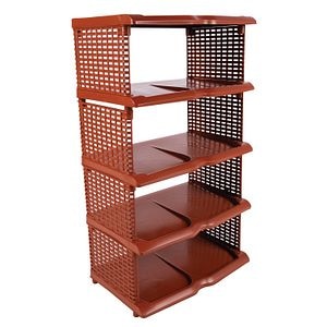 Raft Pantofi Plastic Rattan Negru