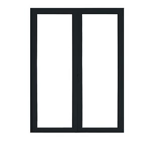 Usa termopan PVC exterior, cu geam, 6 C, gri, dreapta, simpla deschidere, 205 x 140 cm  Aplast