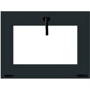 Fereastra termopan APLAST, PVC, 6 camere, 76 x 56 cm, deschidere oscilobatanta in jos, gri antracit