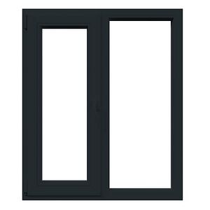 Fereastra termopan APLAST, PVC, 6 camere, 140 x 120 cm, deschidere oscilobatanta dreapta, gri antracit