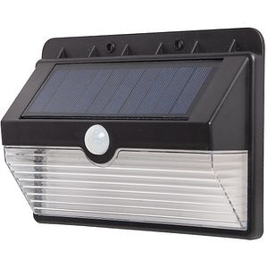 Lampa solara de perete LED, 1.66W, 70lm, IP44, negru